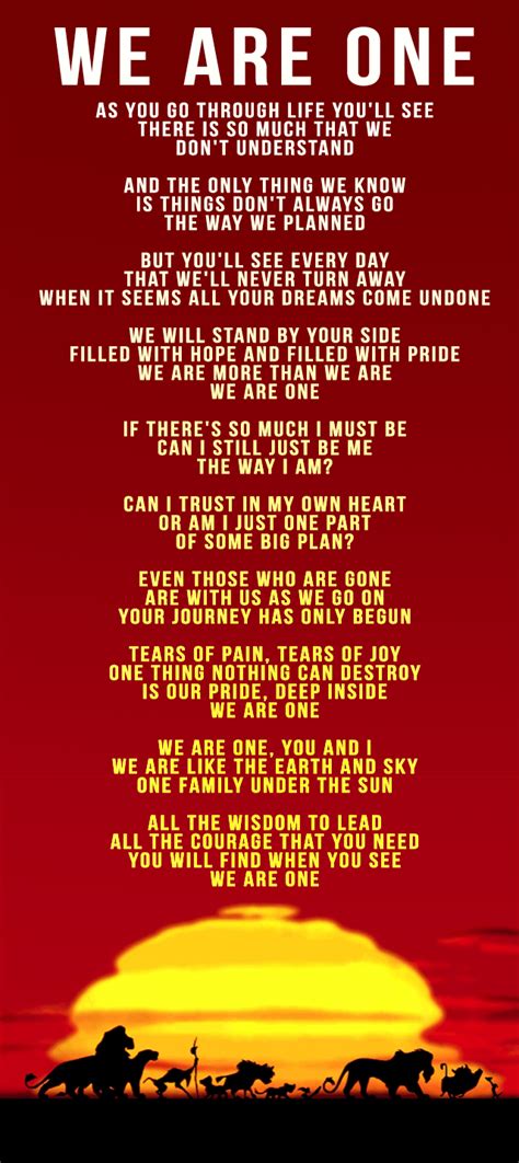 lyrics of lion king song